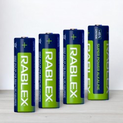 Батарейка АА, LR6, 1,5V, 4шт/уп, Rablex Super Power, лужна, alkaline
